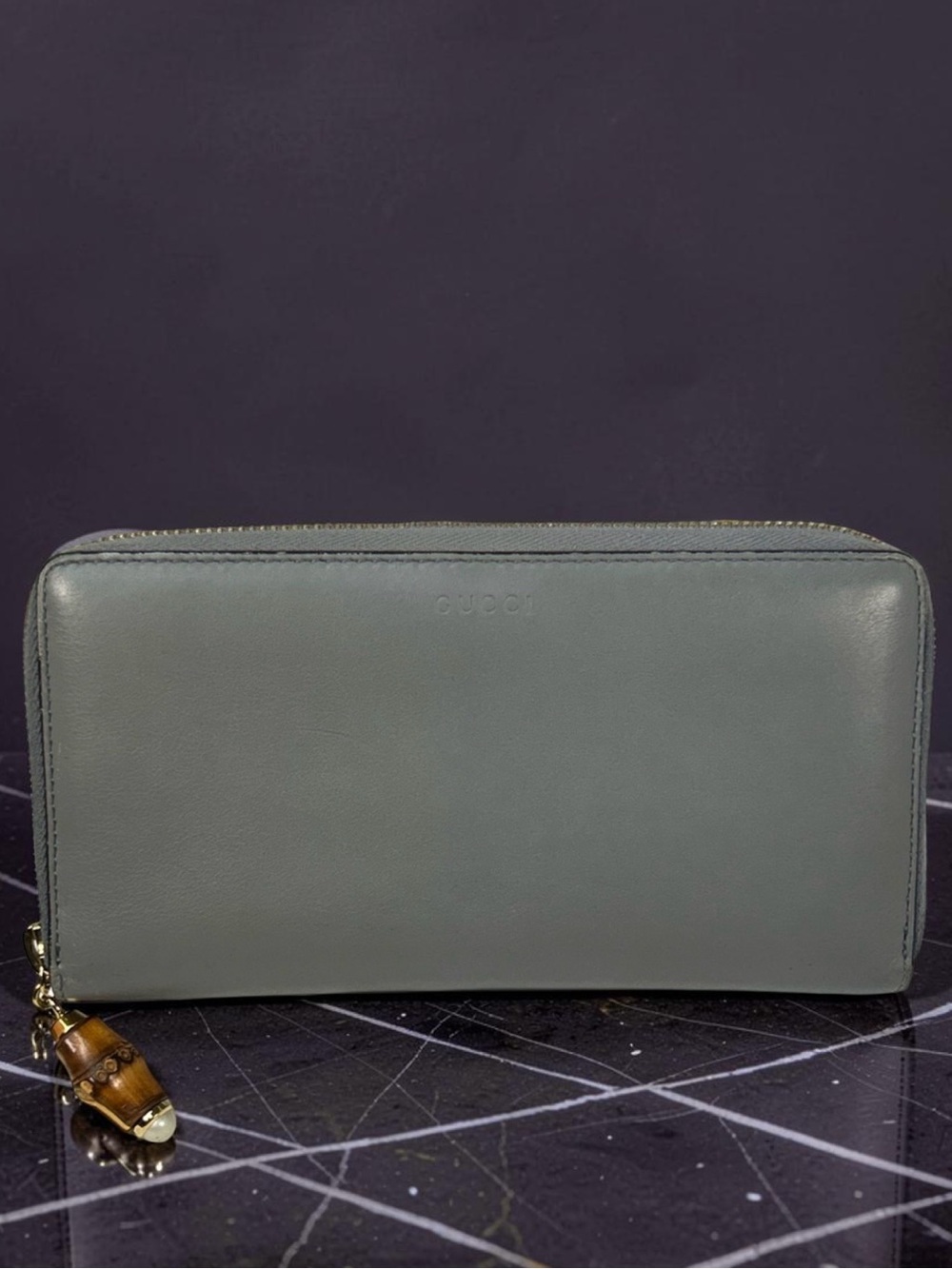 GUCCI Bamboo Leather Zip Around Wallet 🤩✨